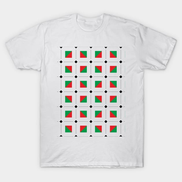 Christmas Squares Pattern T-Shirt by ilhnklv